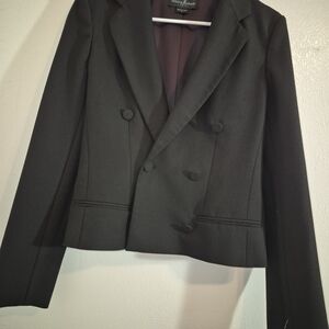 Women's Black Double-Breasted Blazer